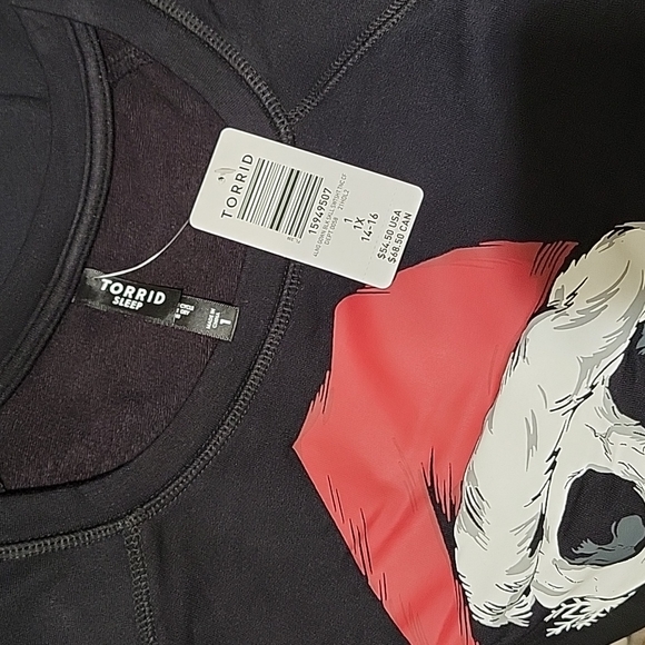 Torrid Holiday Skull Sleep Sweatshirt - Picture 6 of 7
